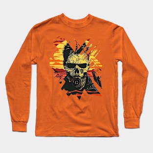 apocalyptic skull design Long Sleeve T-Shirt